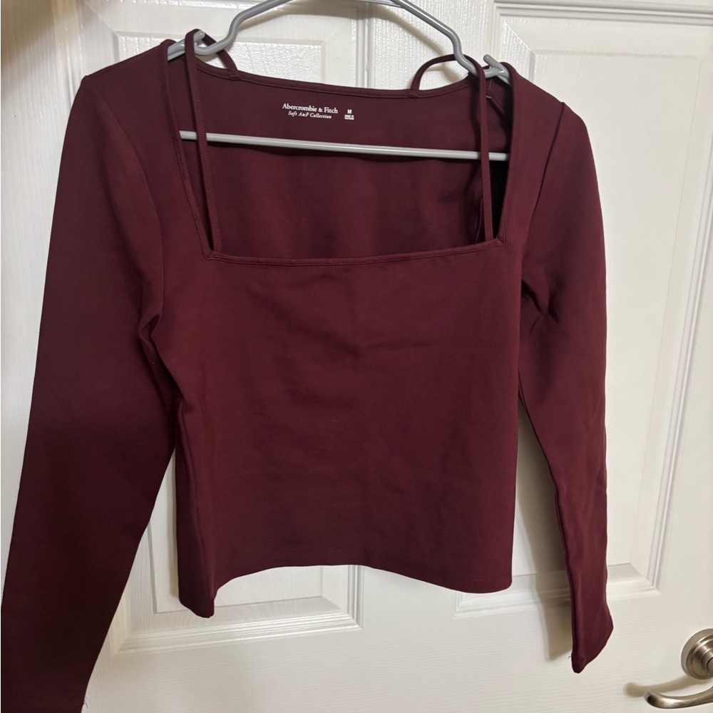 Abercrombie NWT Long Sleeve Strappy Ponte Top